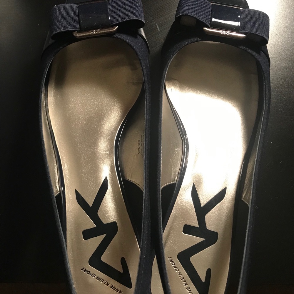 Anne Klein Sport | Navy Blue - Opened Toe w/ Bow